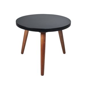 Mesa Auxiliar Nano Mediana Negro Pata Nuez