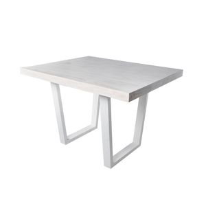 Mesa de Comedor Industrial Blanco Vintage Base Blanca