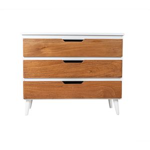 Cajonera Armany Blanco Frentes Nuez