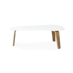 Mesa Centro Beta Grande Blanco Vintage Pata Nuez