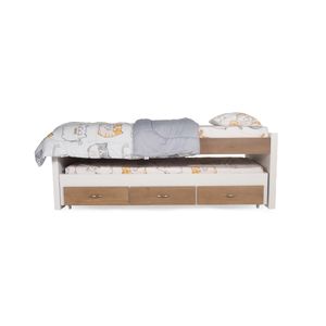 Cama Nicho Jenny Blanco, Frentes y Largueros Nuez