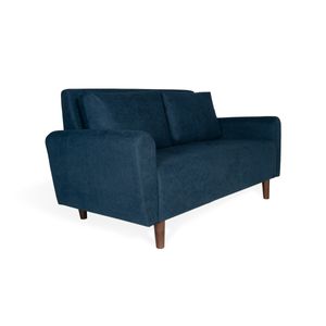Sofá 2 Ptos Oslo Nuez Kazan Azul