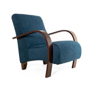 Silla Auxiliar Nevada Caoba Kazan Azul