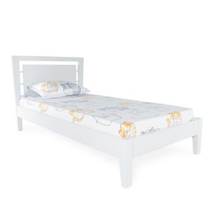 Cama Sencilla Oriental Blanca