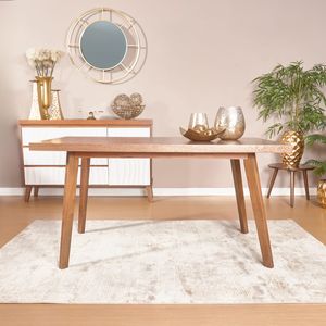 Mesa Comedor Barcelona 6 Ptos Nuez