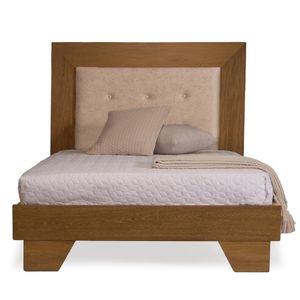 Cama Semidoble Penelope Roble Braganza Marfil