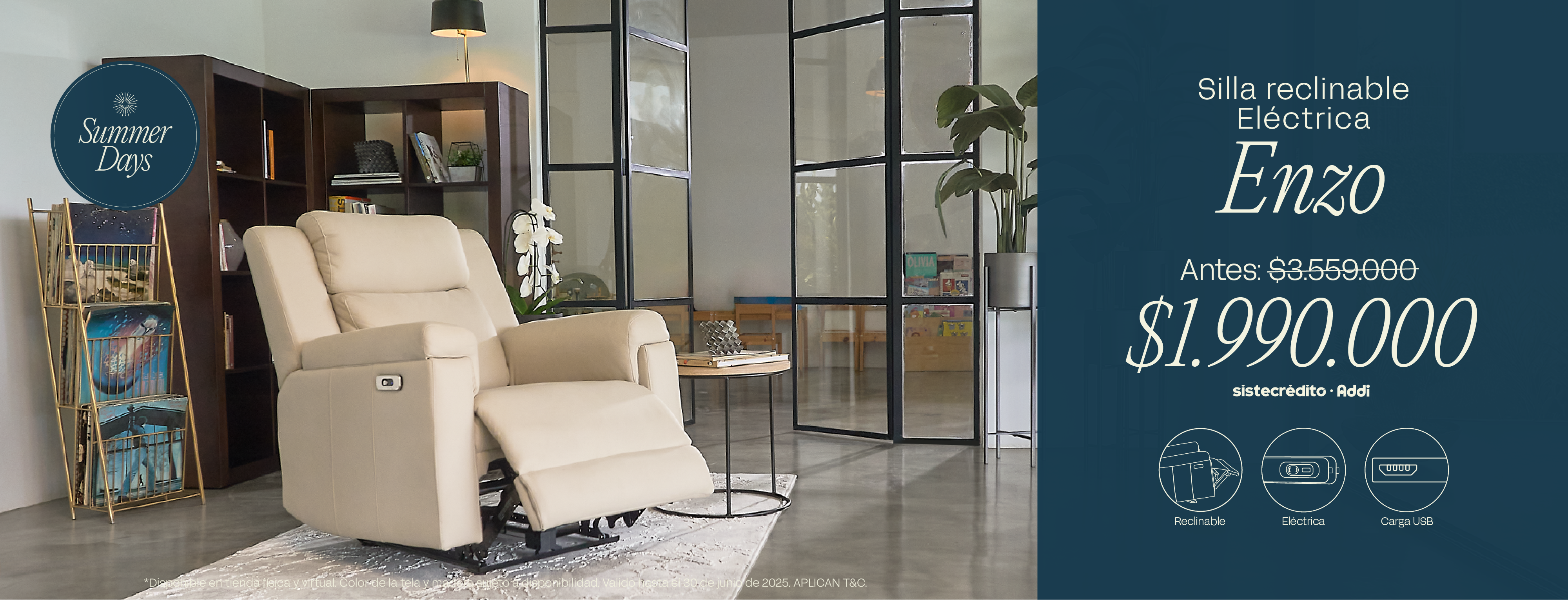 Silla Reclinable Electrica Enzo Only Home