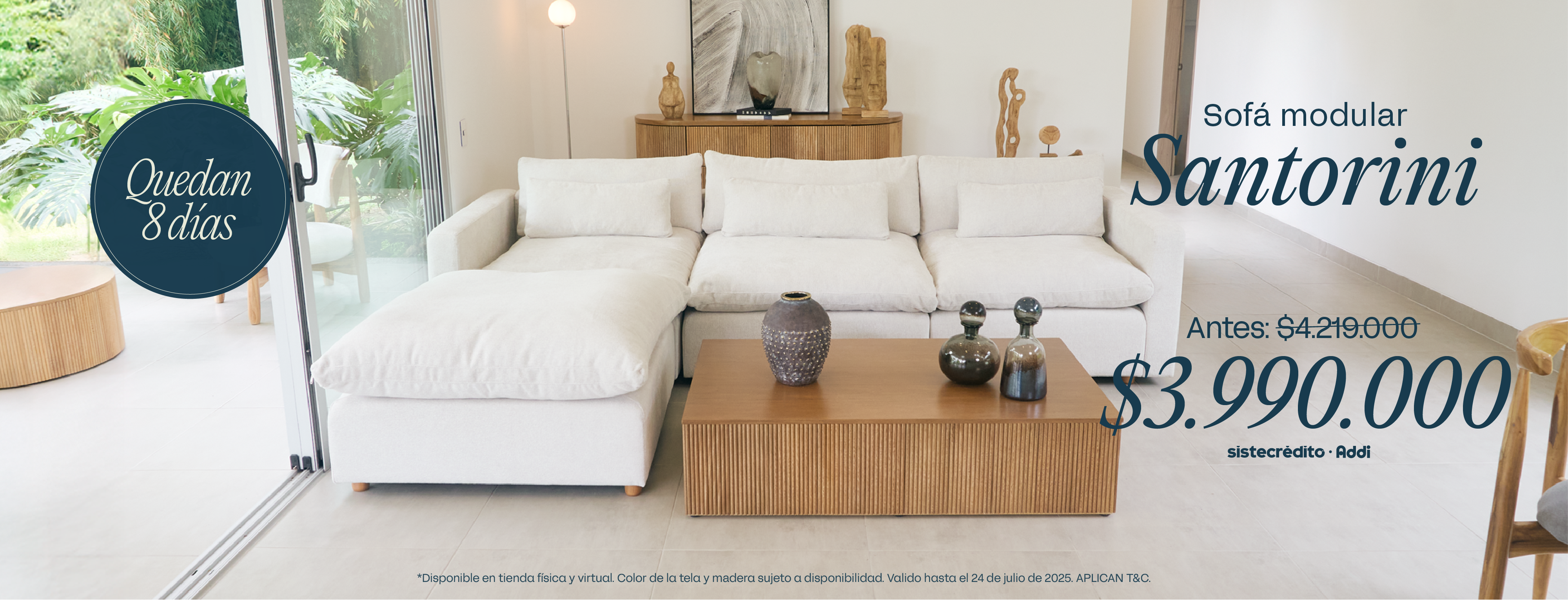 Sala modular santorini precio especial onlyhome