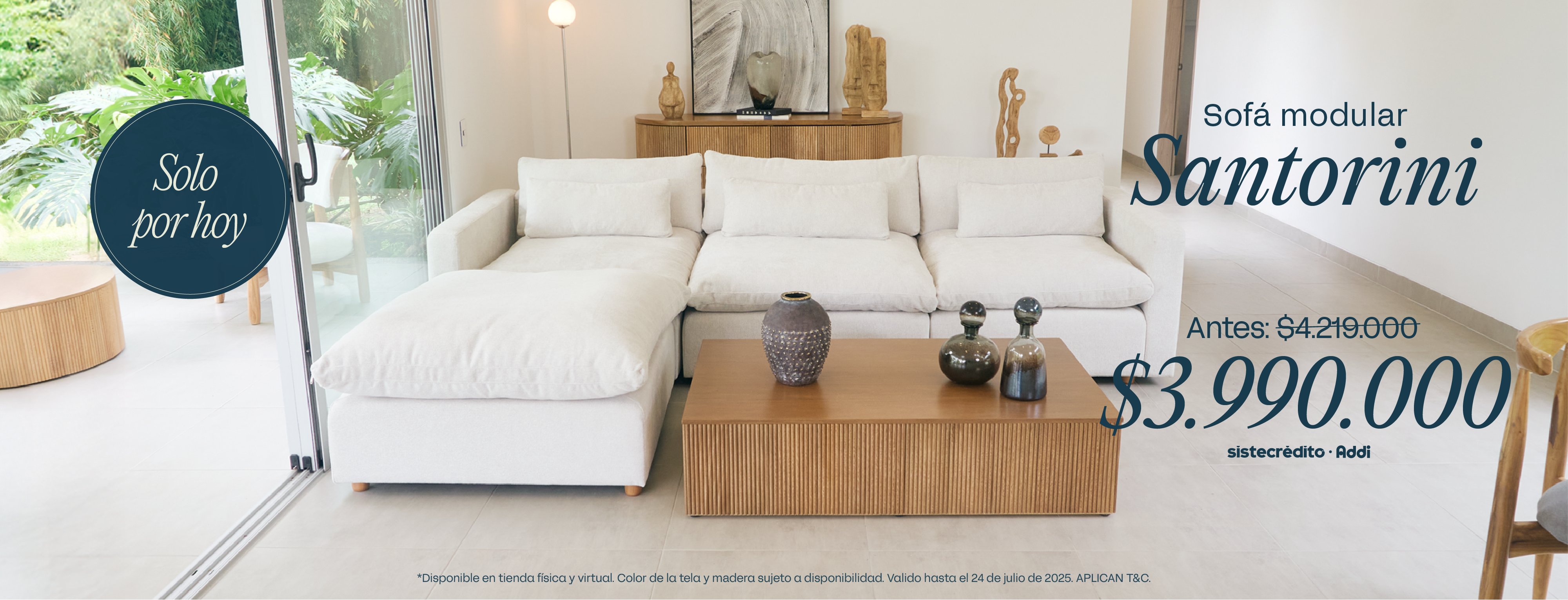Sala modular santorini precio especial onlyhome